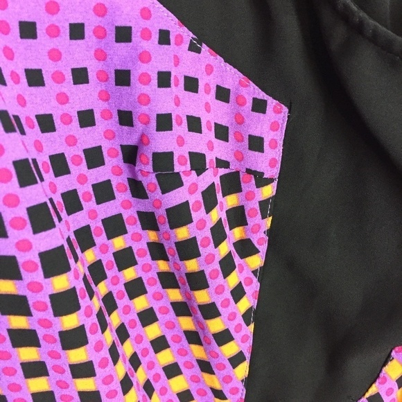 Lane Bryant Sleeveless Printed Shirt Sz 22 Zipper Back Tank Top Flowy Polyester - Picture 5 of 11